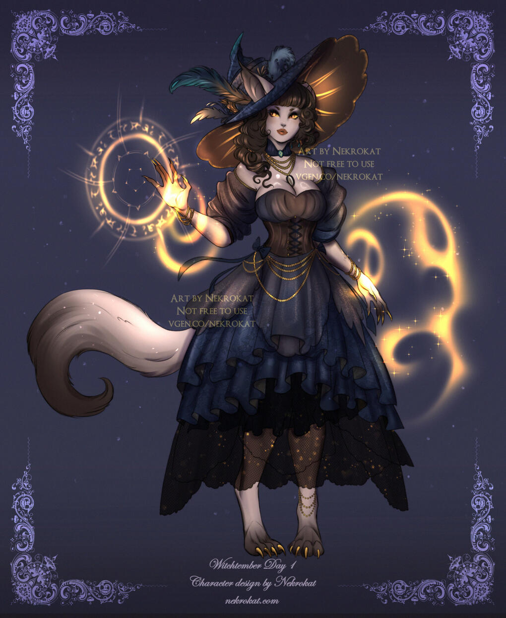 Feline - A Victorian era inspired little kitty lady, who draws power from the cozy fireplace.