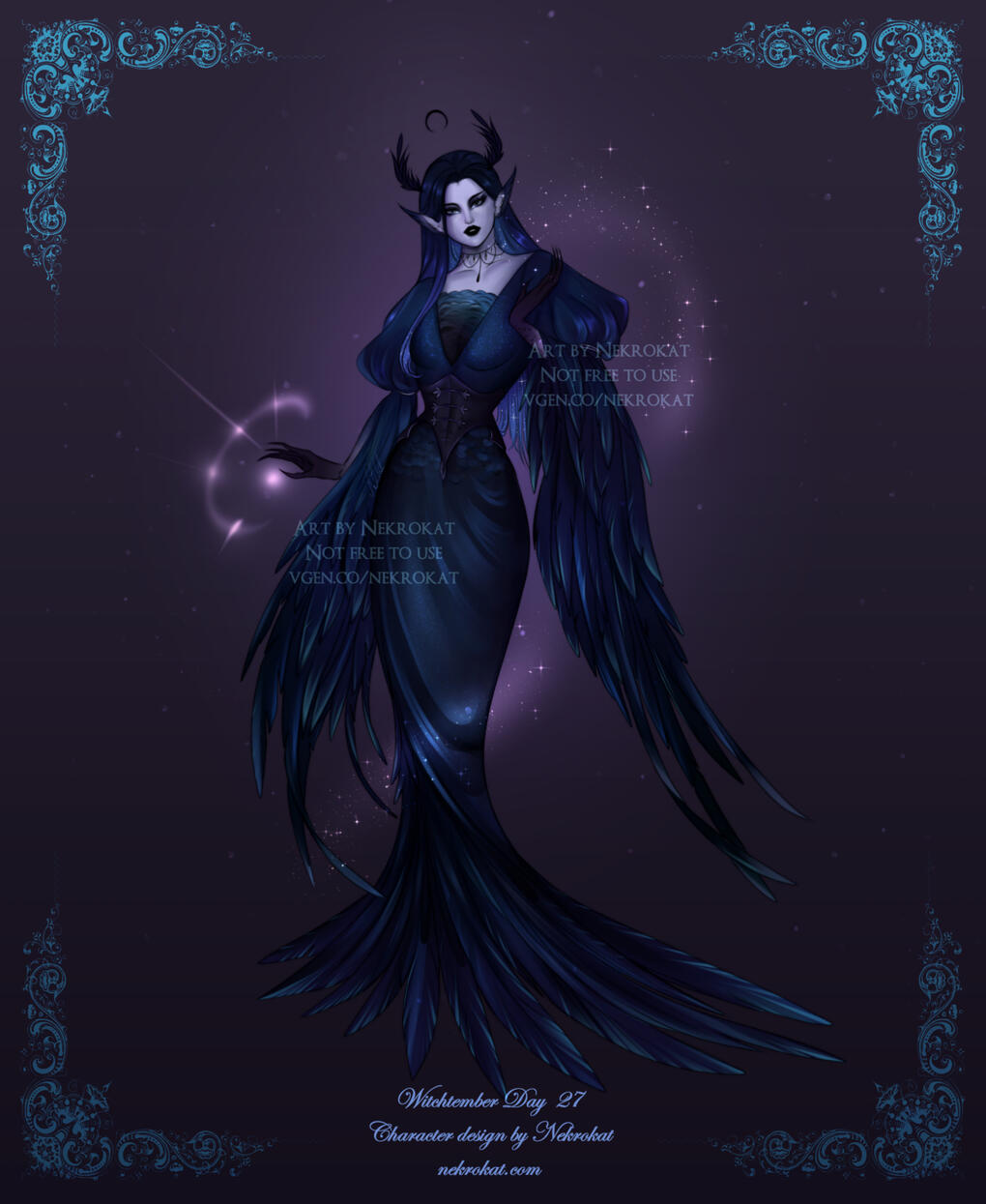 Raven - Protector of the Dream realm; she flies through the towns and villages in raven form to protect children from nightmares, and blesses them with healing dreams; fights shadow creatures and demons in her domain.